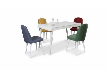 Dining room dining set furniture set seating dining table padded ensemble 5-piece set.