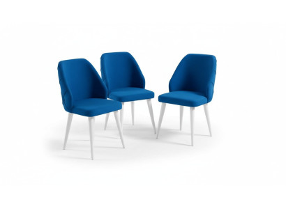 Dining room furniture 4x chairs luxury designer furnishings blue