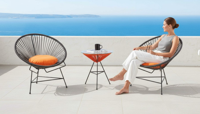 Chair Set Suite 2x Armchair Table Chairs Cushions Garden Furniture Terrace