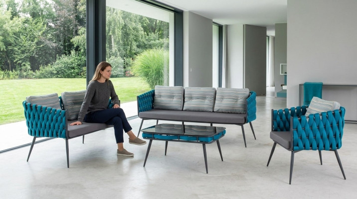 Terrace Set Luxury Sofa Set Three-Seater Two-Seater Coffee Table