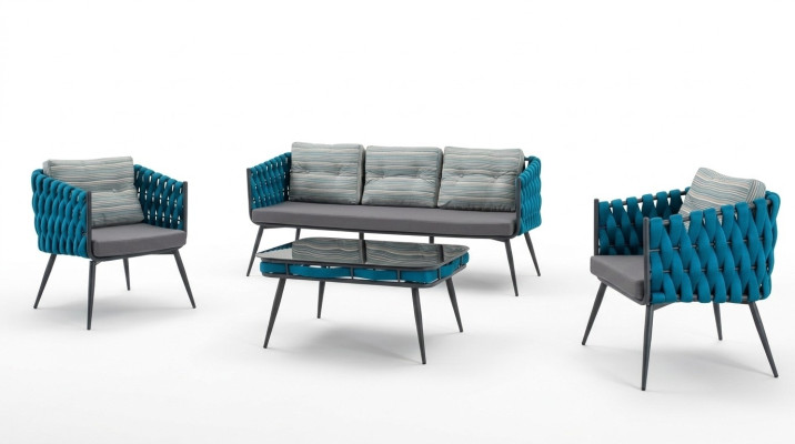 Terrace Set Luxury Sofa Set Three-Seater Two-Seater Coffee Table