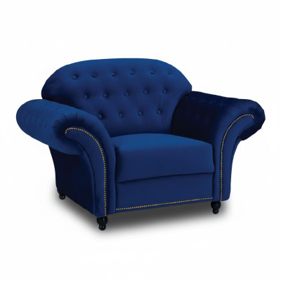 Blue armchair Chesterfield single-seater couch sofa blue armchair furniture
