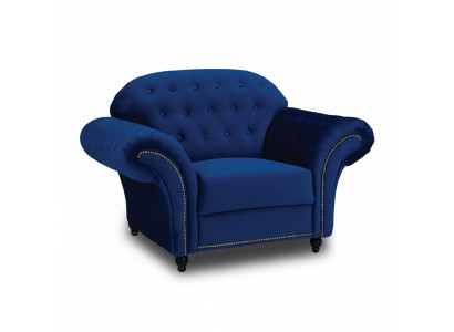 Blue armchair Chesterfield single-seater couch sofa blue armchair furniture