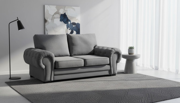 Gray living room couch cushions furniture two-seater couches sofas fabric textile
