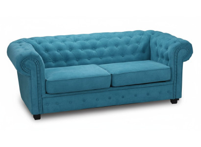 Sofa 2-seater sofa design upholstery turquoise textile fabric seating comfort sofas new