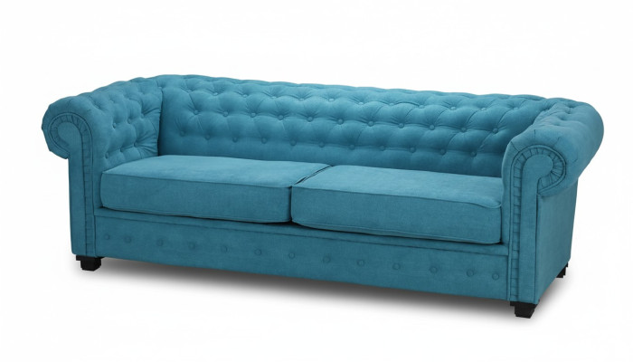 Three-seater couch textile turquoise sofa upholstery furniture furnishing sofas couches