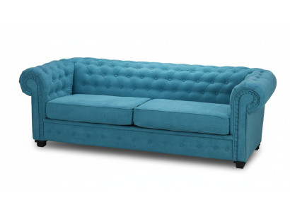 Three-seater couch textile turquoise sofa upholstery furniture furnishing sofas couches