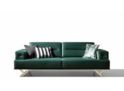 Sofa set for living room three-seater green stainless steel furniture new