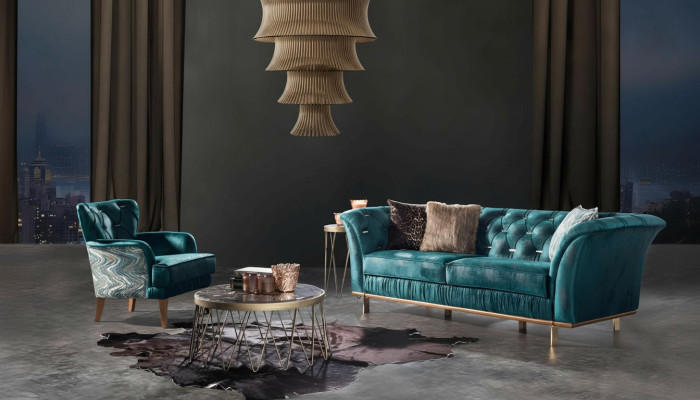 Luxury design armchair for living room, individual armchair, upholstered furniture, new
