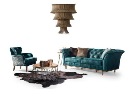 Luxury design armchair for living room, individual armchair, upholstered furniture, new