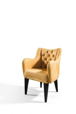 Luxury orange armchair for living room, individual armchair, television armchair, new reading armchair