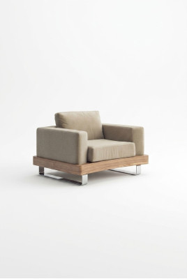 Beige white armchair seating furniture living room furniture reading chair wingback chair