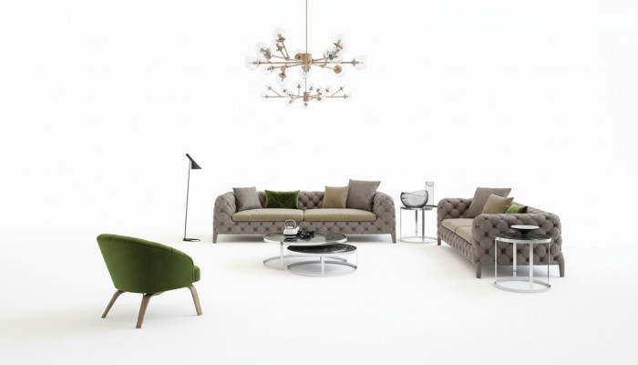 Chesterfield sofa set four-seater sofas luxury couches armchair furniture sofa