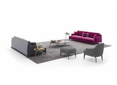 Large Gray Living Room Sofa Set Luxury 3+2+1 Seater Stool 4-piece New