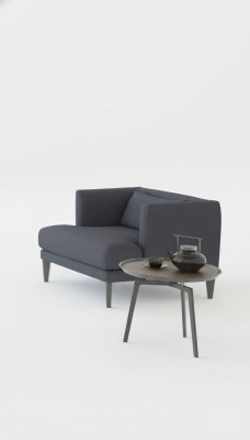 Gray single luxury designer armchair recliner wing chair modern