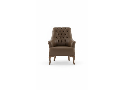 Brown Chesterfield Single-Seater Living Room Furniture Modern Luxury Armchair