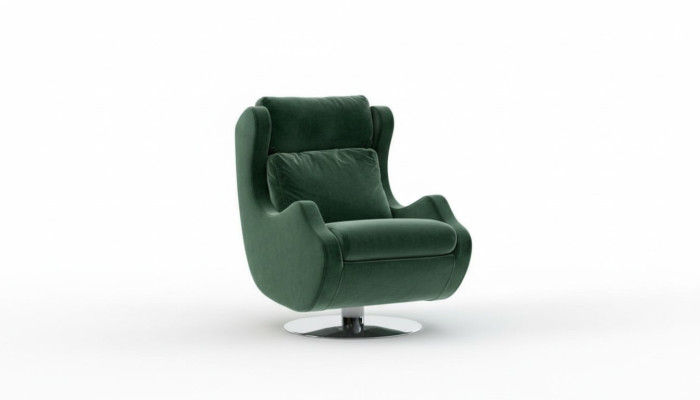 Green armchair living room furniture single-seater stylish cocktail chair modern