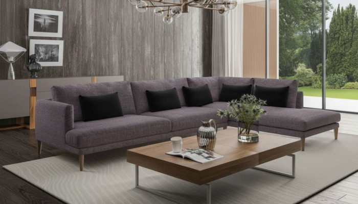 Living area sofa corner sofas L-shape textile furniture modern furnishings