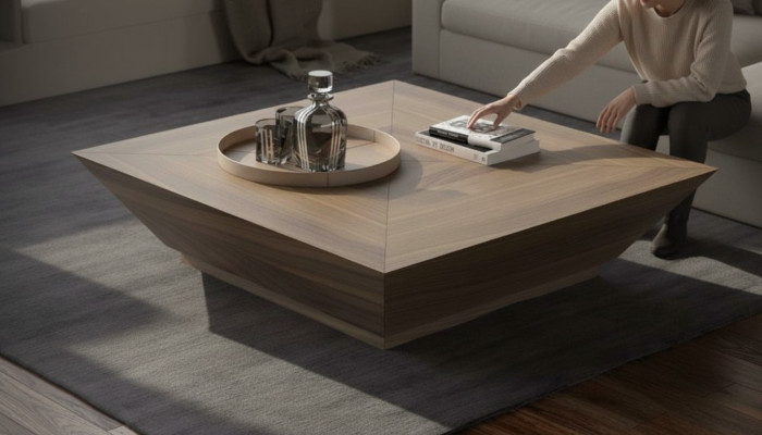 Coffee tables rectangular luxury designer tables walnut natural