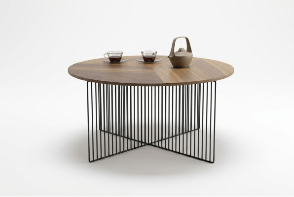 Modern living room coffee table brown solid wood furniture luxury side tables