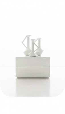 White luxury nightstand storage bedroom furniture small side table