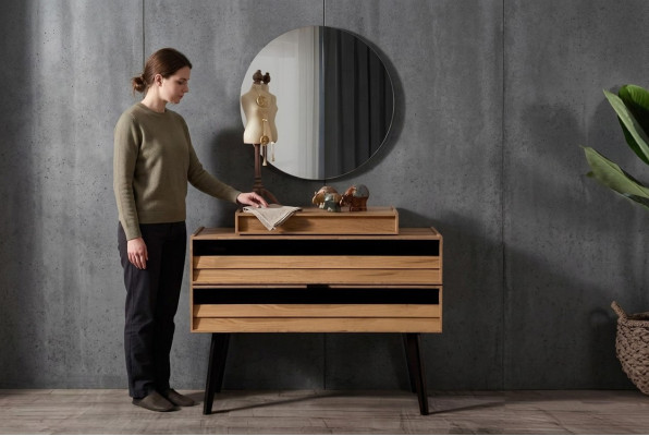Designer luxury solid wood sideboard brown storage sideboard modern new