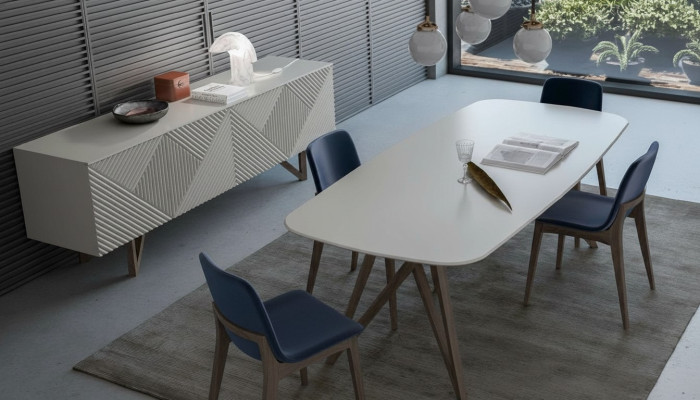 Dining room set Modern dining room set White sideboard with storage