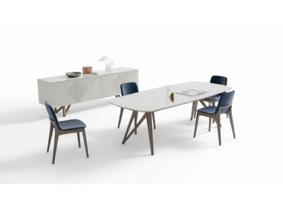 Dining room set Modern dining room set White sideboard with storage