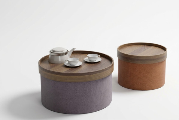 Round coffee tables, modern living room furniture, side tables, end tables.