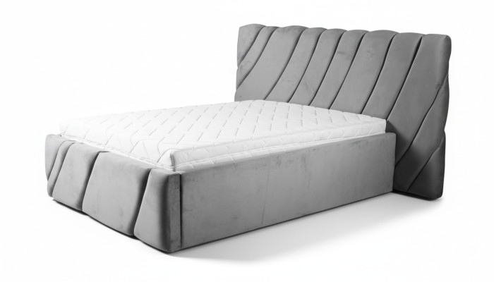 Gray bed velvet beds double bed 140x200 design beds hotel furnishings