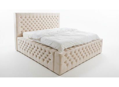 Luxury bed Chesterfield velvet beds textile double hotel furniture 140x200