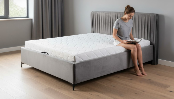 Bed with Storage Drawer Bedroom Upholstered Beds Elegant Hotel Room Furniture