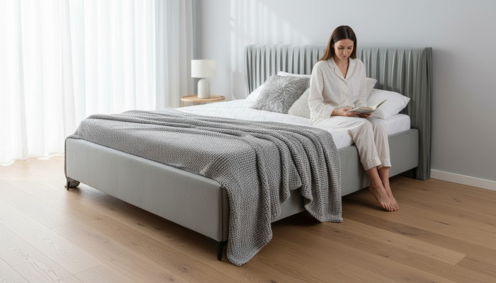 Beds, furniture furnishings for hotel hostel, elegant upholstered furniture beds