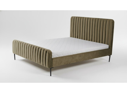 Green double bedroom wooden furniture design elegant fabric classic furniture