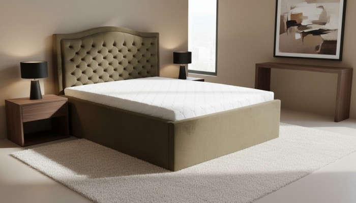 Green Chesterfield Bed Classic Bedroom Furniture Design Elegant Fabric