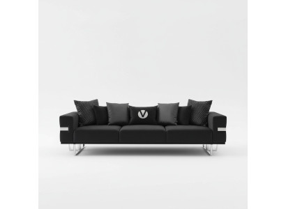 Living room couch couches upholstery sofas XXL design sofa 4-seater textile big new