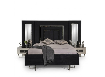 Bedroom bed 2x nightstands luxury beds set complete design furniture 3-piece