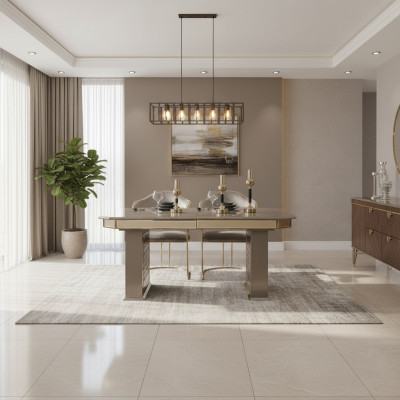 Gray dining table modern dining room beautiful kitchen wood table design luxury metal new