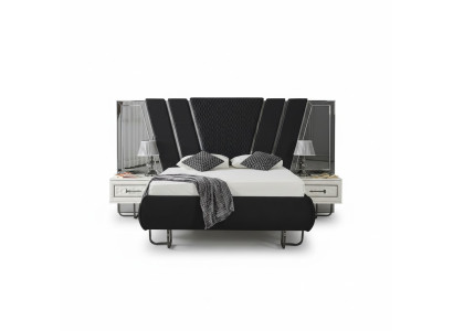 Bedroom bed 2x nightstands luxury beds set complete design furniture 3-piece