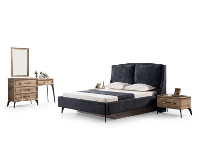Bedroom set 4-piece modern luxury bed 2 bedside tables dresser included