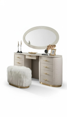 Makeup table set console mirror bedroom furniture design stool set new