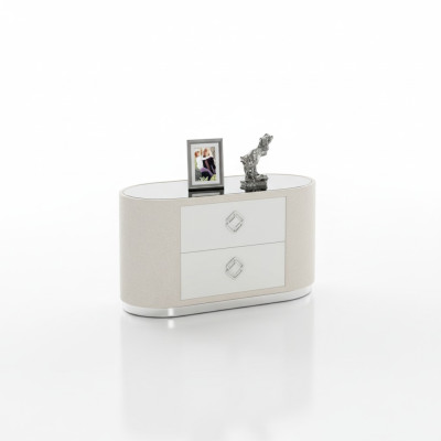 Modern nightstand side table white design night chest night console furniture new