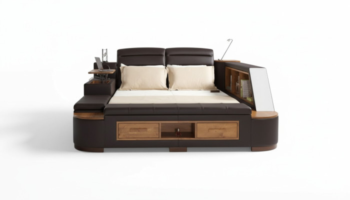 Multifunctional Bed Double Beds Modern Bed Frame Beds 180x200cm Hotel New