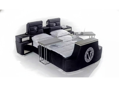 Modern double bed blue luxury double bed modern design bed frame new