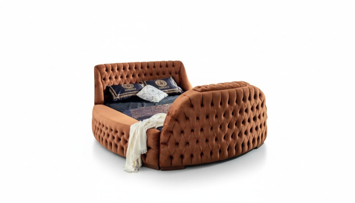 Chesterfield Bed Upholstery Design Luxury Beds Hotel Brown with TV Television