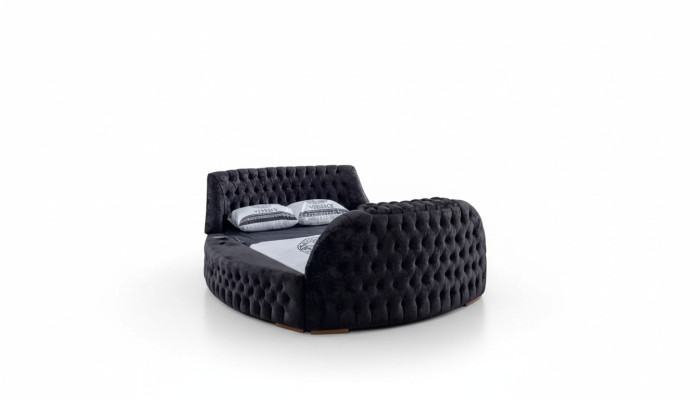 Black Chesterfield Bed Design Upholstered Furniture Hotel Luxury Beds Lift Media