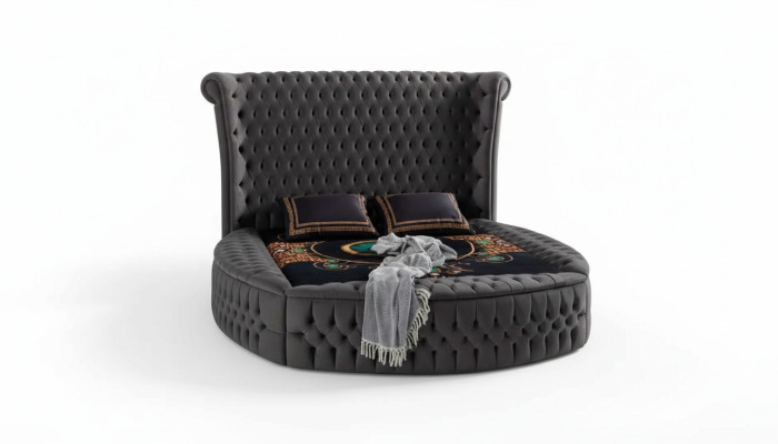 Chesterfield Bed Upholstered Bed Luxury Bedroom Design Beds Textile Velvet New