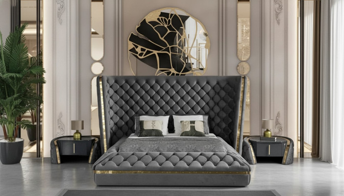 Luxury bedroom bed upholstery design luxury double hotel beds Chesterfield