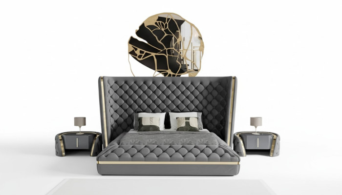 Luxury bedroom bed upholstery design luxury double hotel beds Chesterfield