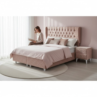 Beds hotel bed 160x200cm incl. mattress bed frame design soft bed
